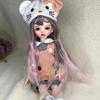 Кукла BJD 30 см, оранжевая кукла, шесть очков, можно нарисовать глаз, 23 сустава, кукла, подарок для девочки, кукла
