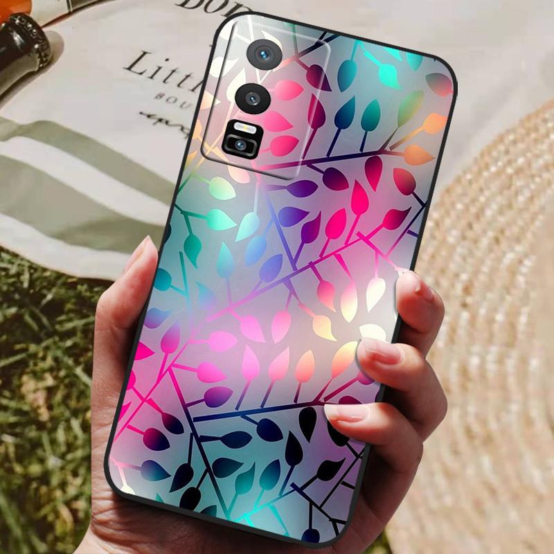 Для Coque Vivo Y76 5G Чехол Силиконовая Задняя Крышка Чехол для Телефона Для Vivo Y76 5G Чехлы Мягкий бампер Funda для Vivo Y 76 5G V2124 Накладки