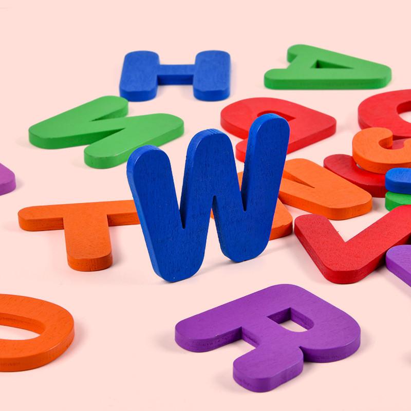 И Деревянный Пазл для Сопоставления Букв и Цифр для Детей Дошкольного Возраста