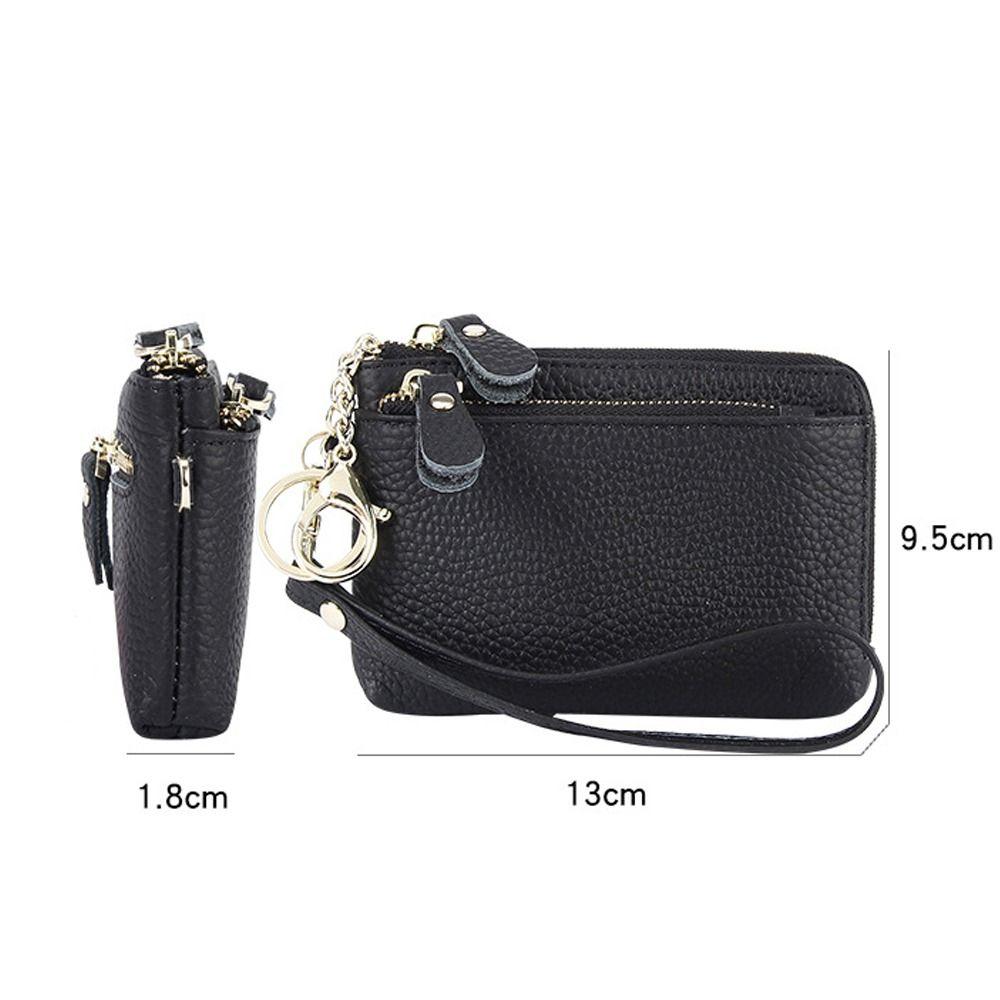 Кошельки из коровьей кожи, многофункциональные, для монет, модные, с брелком, для женщин