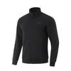 Fitness Series Stand Collar Zipper Warm Solid Color Cardigan Long Sleeve Sweatshirt Men Sweatshirt Black AWDU563-1
