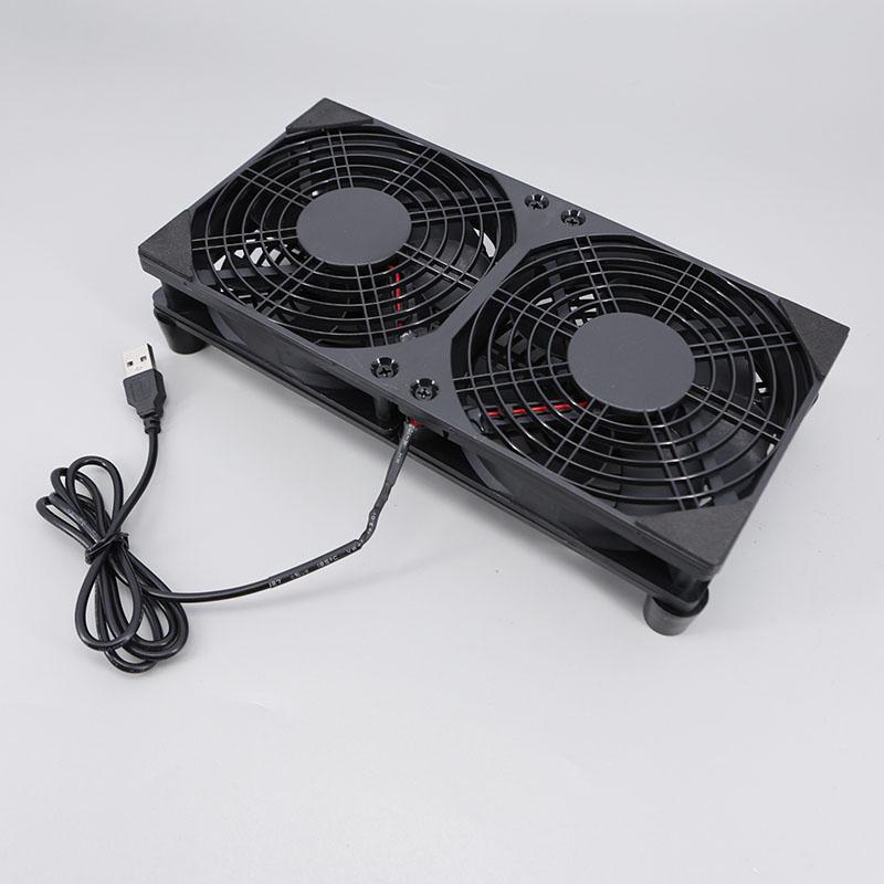 1 Set High Airflow Cooling Fan For Router Modem Receiver 120mm DC12V USB Powered PC Router Fans With USB Cable