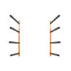 Wall Kayak Storage Rack, 4-Capacity Wall Mounted Kayak Holders for Kayak Canoe Paddle Board, Kayak Storage Hooks with Adjustable Padded Arms, 400 LBS