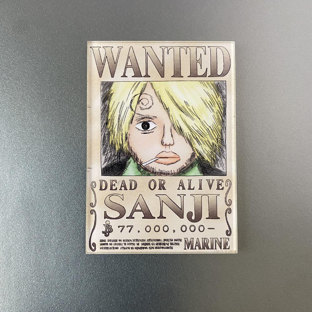 Creative One Piece Wanted Poster Magnet - Anime Cartoon Fridge Decor & Message Sticker