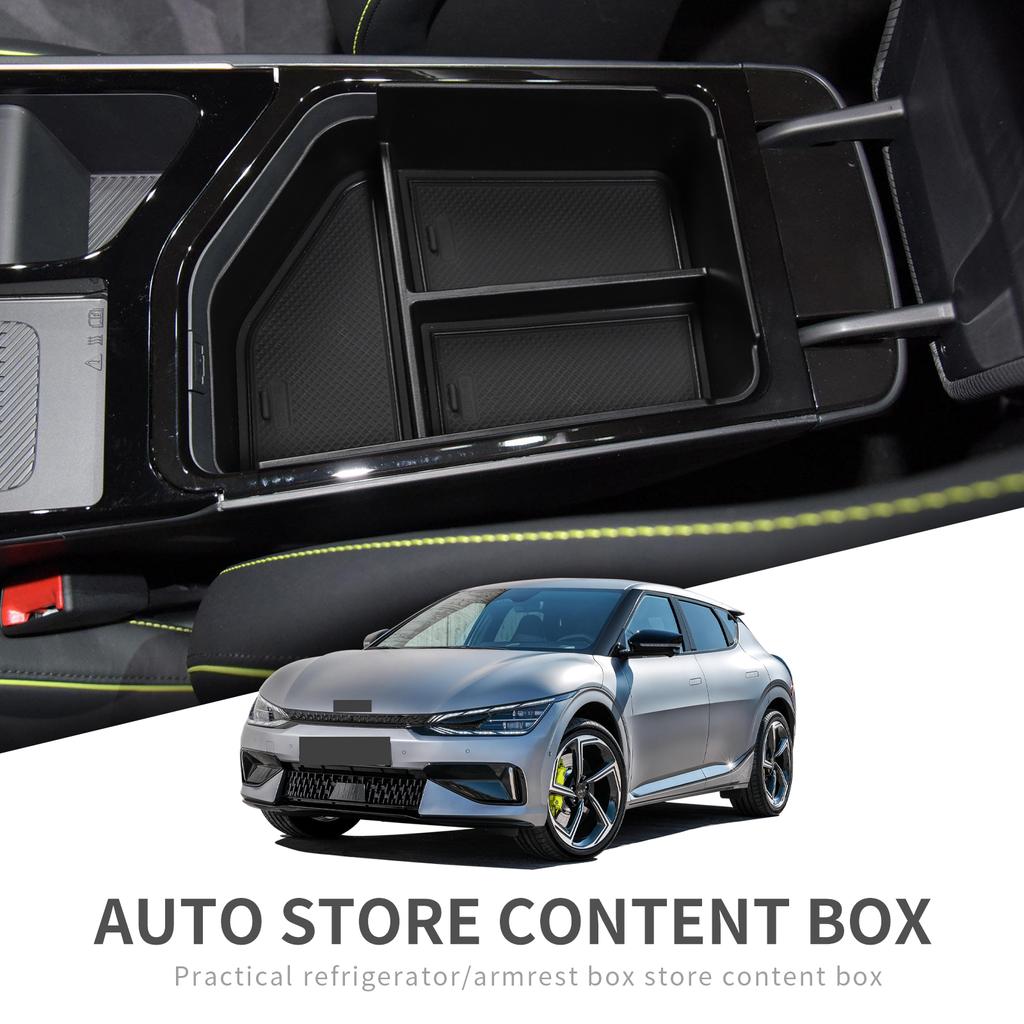For Kia EV6 2022-2024 Car Central Armrest Storage Box Center Console Tray Organizer Interior Accessories Tidying