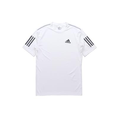 Футболка с коротким рукавом Club 3-Stripe для мужчин, белая DP2875