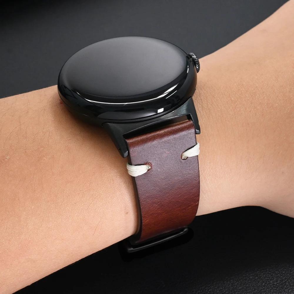 Кожаный ремешок для Google Pixel Watch 3 45 мм Мужской браслет Замененные аксессуары Ремешок для Google Pixel Watch 3 2 1 41 мм Браслет