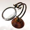 Brass Magnifying Glass with Wooden Base – , Nautical Design, Table Decor