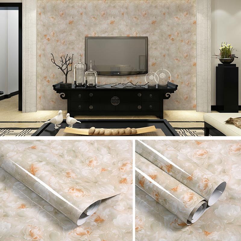 5 M Pearl White DIY Decorative Film PVC Self Adhesive Wall Paper Furniture Renovation Stickers Kitchen Waterproof Oil-proof Marble Wallpaper