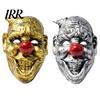 Breathable Halloween Face Mask Clown Mask, Adjustable Straps Party Realistic Pleated Adult Scary Costume for Horror Cosplay And Stage Performance