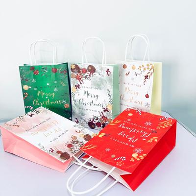 StoBag, Подарочные пакеты MerryChristmas, Принадлежности для детской вечеринки, Упаковка для конфет, Многоразовая крафт-бумага, Новогодний декор, 10/20 шт.