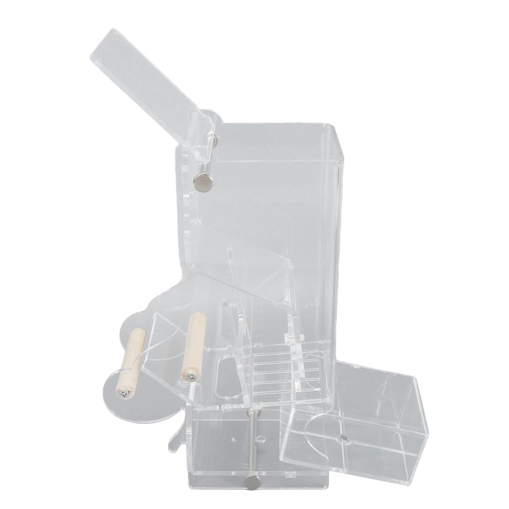 Автоматическая кормушка для попугаев Предотвращает просыпание и разбрызгивание Легкая установка Акриловая прозрачная клетка для птиц Автоматическая кормушка