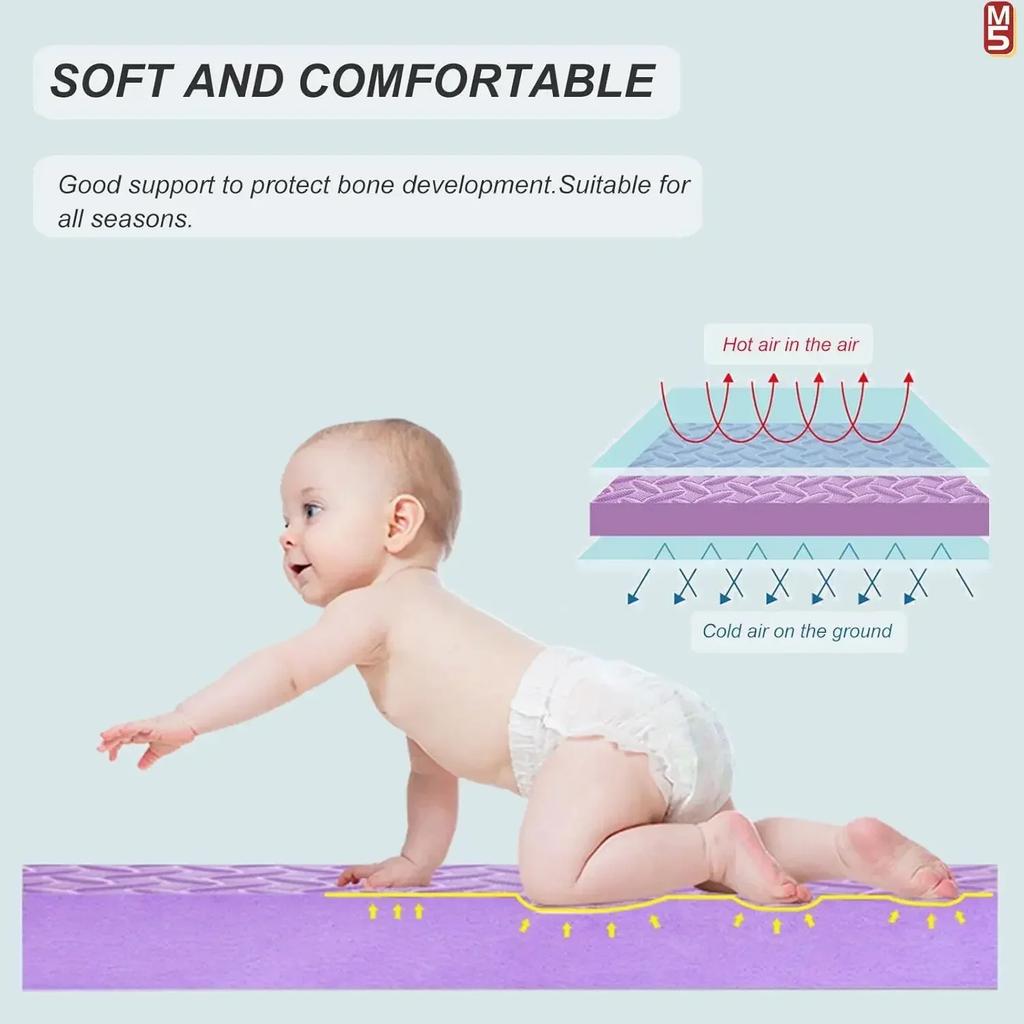 2.5cm Thick 8Pcs Eco Friendly Non Slip Baby Crawling Mat Soundproof Puzzle Play Mat For Kids Room