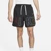 Nike Спортивные шорты с буквенным принтом и завязками, прямые спортивные шорты для мужчин, черные FJ1653-011