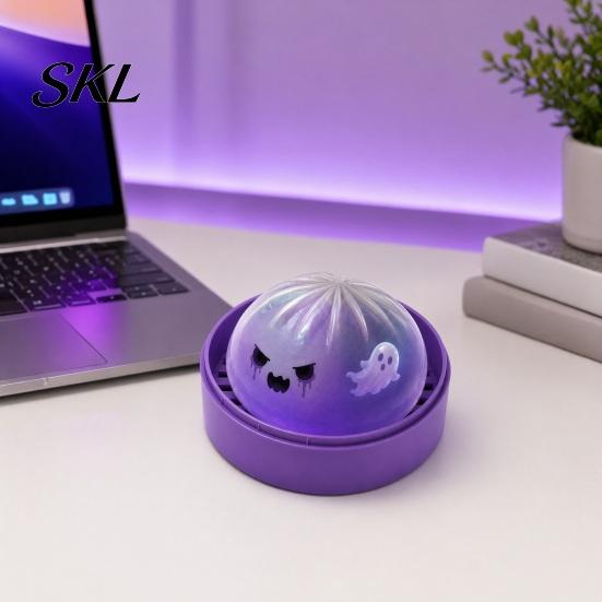 Safe Stress Ball Halloween Dumpling Relief Toy, Pumpkin Ghost Steamed Bun Squeeze Toy Sensory Fidget Party Favors Anxiety