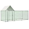 Chicken Coop Free-Range Enclosure 3x1x1.5m with Safety Lock and Waterproof PE Cloth, Metal Small Animal Enclosure for Chickens, Rabbits and Animals
