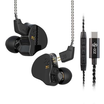 YINYOO CCZ Melody Monitor Наушники проводные с микрофоном IEM HiFi Bass 1DD 1BA Гибридный съемный кабель для с