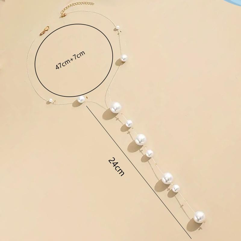 1 Французское Y-образное ожерелье Цепочка для свитера Темперамент Банкет