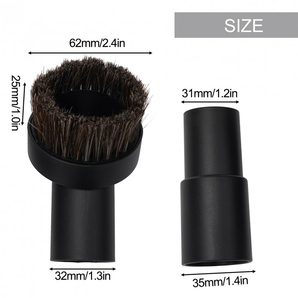 Horse Hair Brush Horse Hair Round Brush PP Plastic 32mm 35mm
