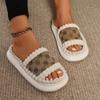 Fashion Women Home Slippers Warm Plush Fluffy Shoes Women Cozy Open Toe Lightweight Sandals Fuzzy Trend Non-Slip Slippers Slides Women