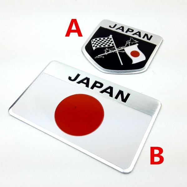 1 х металлический значок флага Японии, наклейка JDM, задняя/боковая дверь автомобиля/корпус, эмблема, наклейка