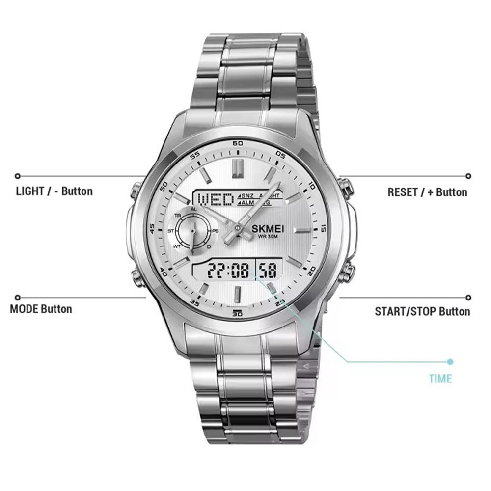 Цифровые часы с двойным дисплеем, хронографом, будильником, спортивные водонепроницаемые часы с электронным механизмом, многофункциональные наручные часы Relogio Masculino