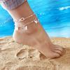 Stylish femininity small fresh romantic jewelry, double 8-character butterfly pendant anklet