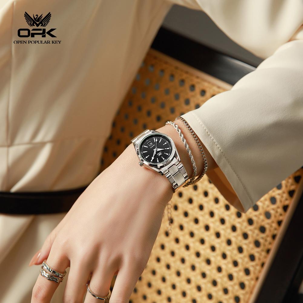 OPK Brand Watch Cross-Border Business Waterproof Single Calendar Quartz Watch Women's 6088