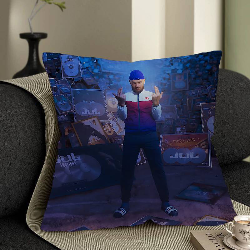 Rapper Jul Cushion Cover Car Throw Pillow Case For Sofa Car Christmas Gift 40X40Cm 45X45Cm