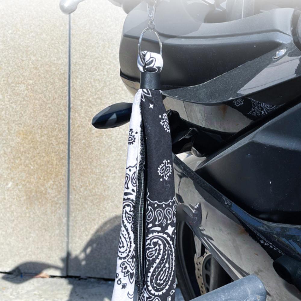 Hip Hop Motorcycle Handlebar Square Towel Personality Rock Punk Ribbon Biker Headscarf