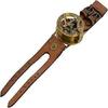 Sundial Steampunk Brass Wristwatch Compass Leather Bracelet Antique Brass Wristwatch