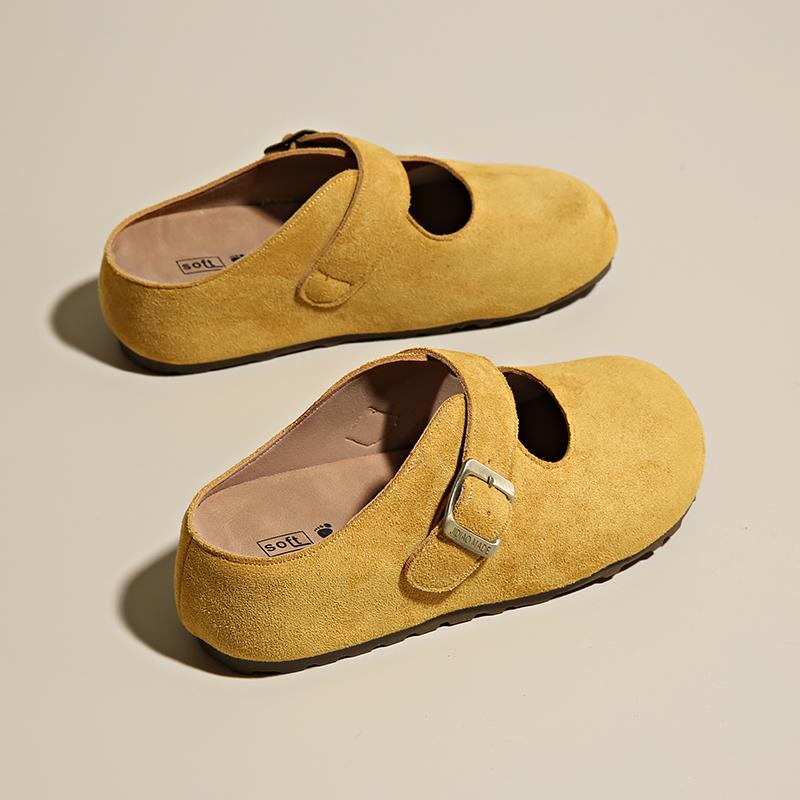 Yellow Women's Single Shoes Comfortable Soft Woman Slippers Casual Flat Sandals Women Round Toe Shoes Zapatos De Mujer