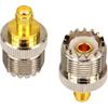 OneLinkMore SMA-мама на SO239-маму ВЧ Двунаправленный коаксиальный адаптер UHF-разъем SO-239 Разъем для антенного кабеля для Си-Би радио, Рации, SDR, Серии UV-5R