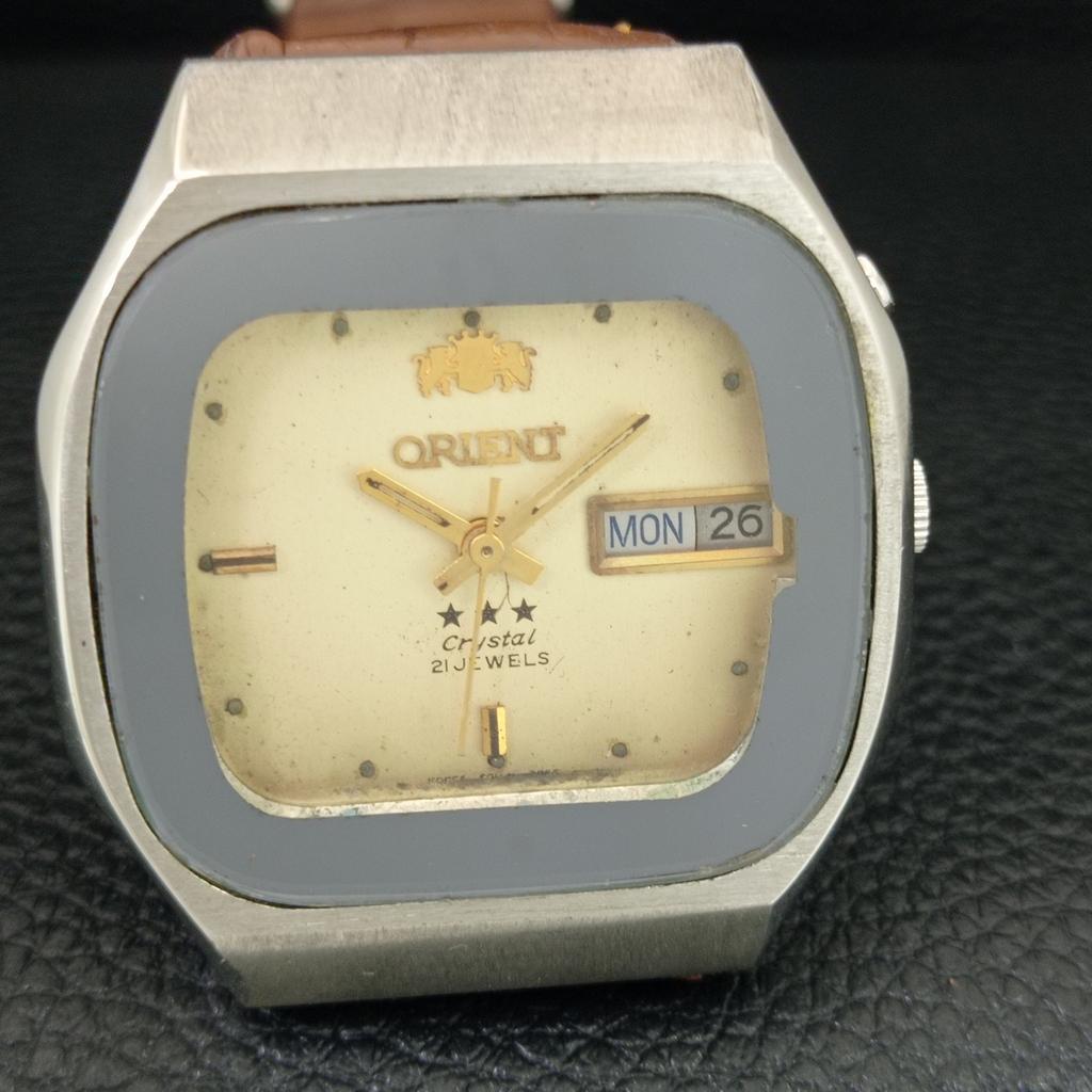 Orient CRYSTAL AUTOMATIC 46941 ВИНТАЖНЫЕ ЯПОНСКИЕ МУЖСКИЕ ЧАСЫ С ОРИГИНАЛЬНЫМ ЦИФЕРБЛАТОМ a704922-1