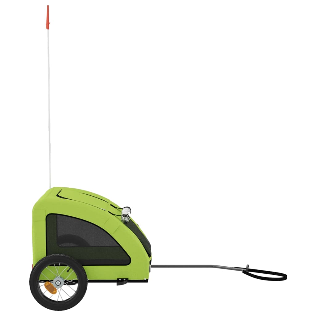 Bicycle Trailer for Dogs Green Oxford Fabric and Iron