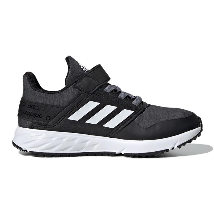 Adidas Fortafaito El K Breathable Low top Running Shoes Black Gray Kids' EE7309