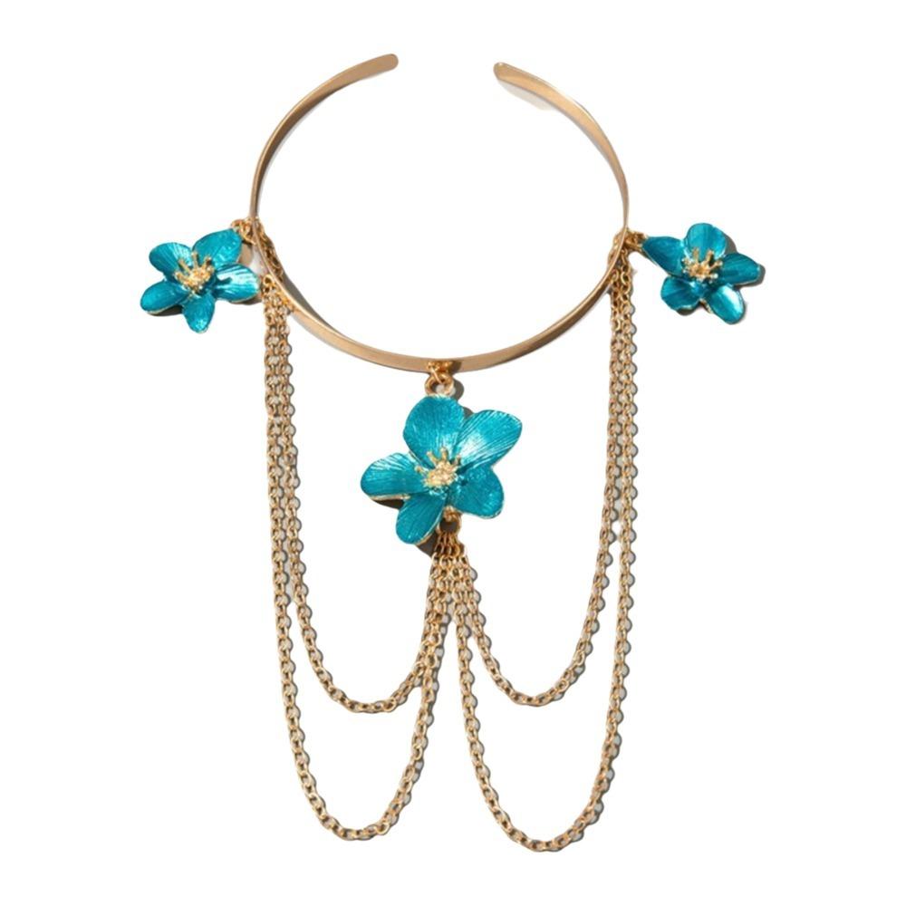 Resort Wind Open Arm Bracelet Punk Style Tassel Arm Ring Creative Fringed Arm Ring  Beach
