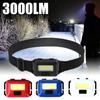 3000лм Мини COB Фара Портативный светодиодный налобный фонарь Водонепроницаемый головной фонарь с 3 режимами освещения Открытый кемпинговый походный головной фонарь
