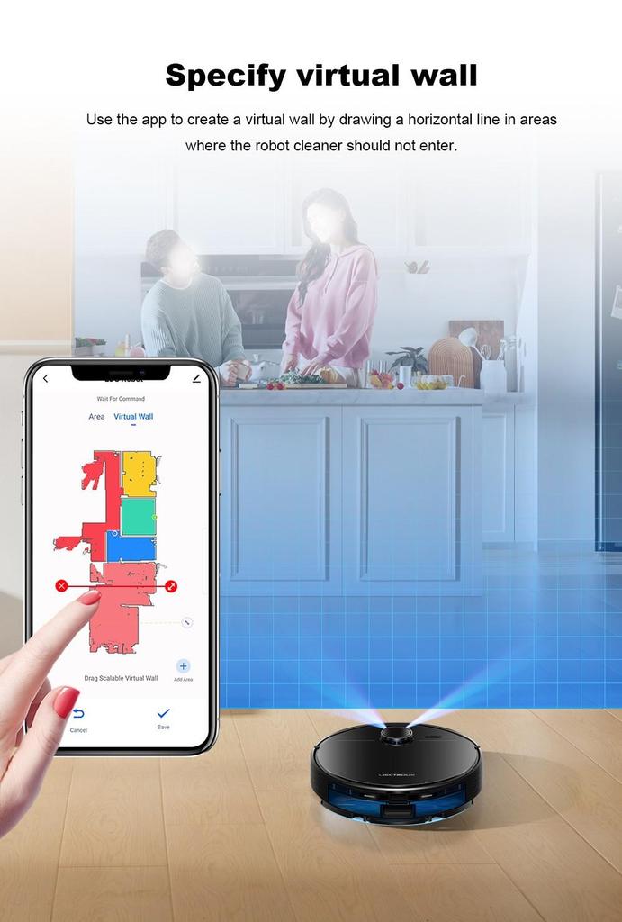 Liectroux M70 Pro Lidar Robot Vacuum Cleaner with Self-emptying Dustbin, Multi-floor Map Storage, 6500Pa Strong Suction