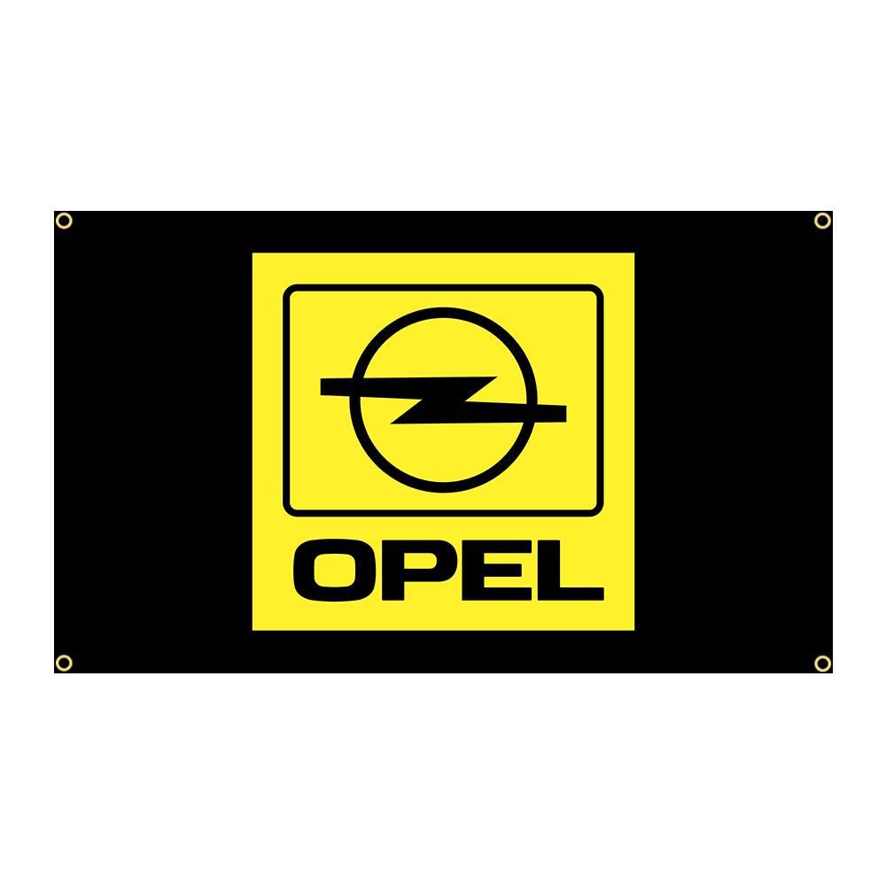 90x150см Флаг с металлическим логотипом Opels Motor Sport, полиэстер, печатный, Баннер-гобелен для украшения гаража или улицы