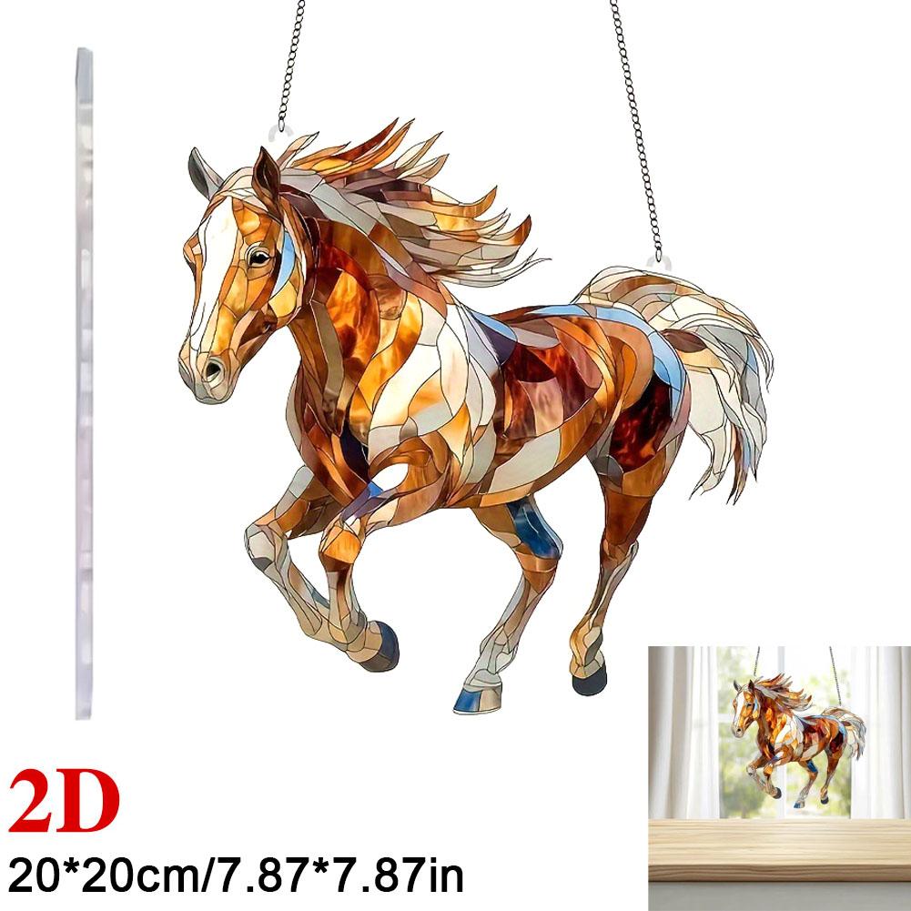 2D Horse Pendant Window Sun Capture Decoration As A Gift Decoration Pendant For Year Of The Horse Gifts