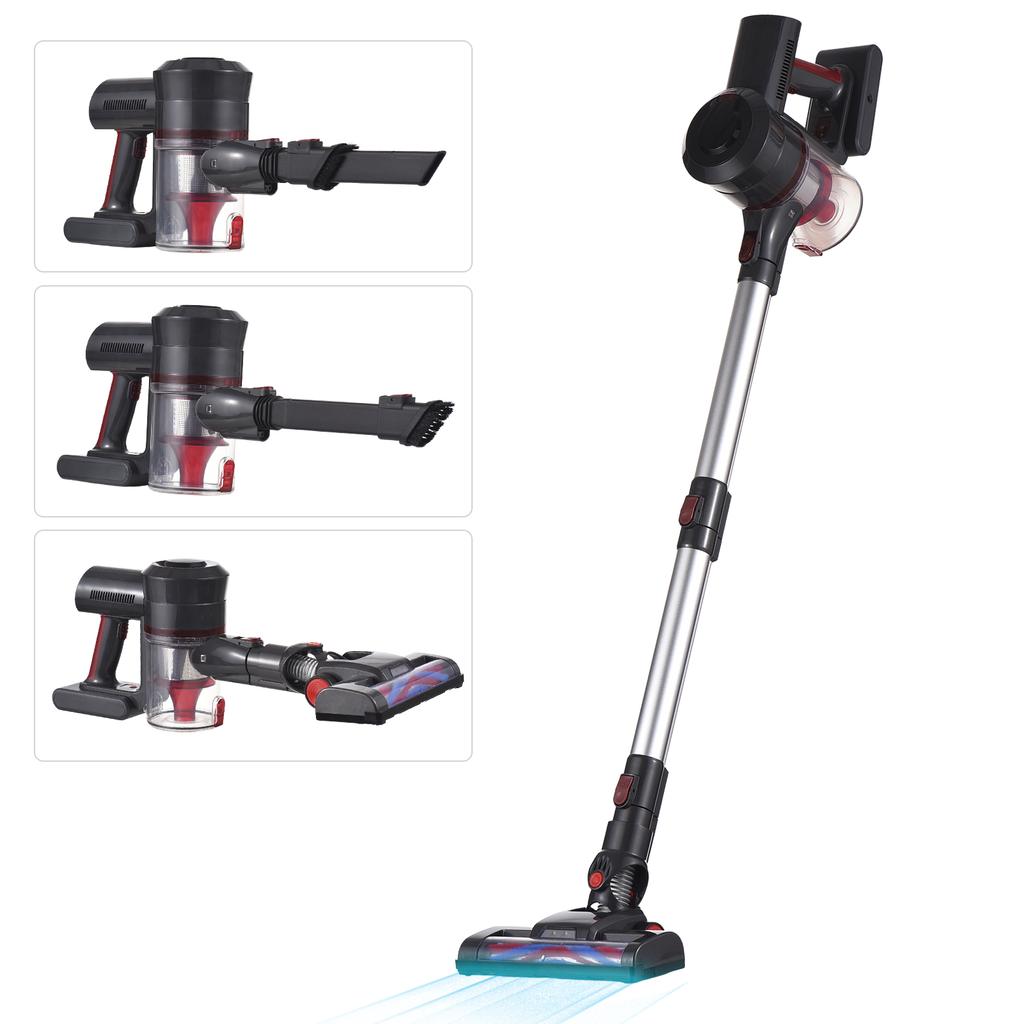 Cordless Vacuum Cleaner Rechargeable Stick Vacuum with 25KPA Powerful Suction Up To 40 Mins Runtime
