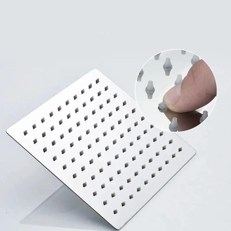 Нержавеющая сталь 8/10/12 дюймов Дождевые душевые лейки Квадратная душевая лейка Ультратонкая душевая лейка-водопад Душевая лейка под давлением