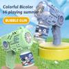 12 Hole Bubble Gun Aerospace Bubble Machine Handheld Fully Automatic Bubble Toy for Children Without Battery and Bubble Water