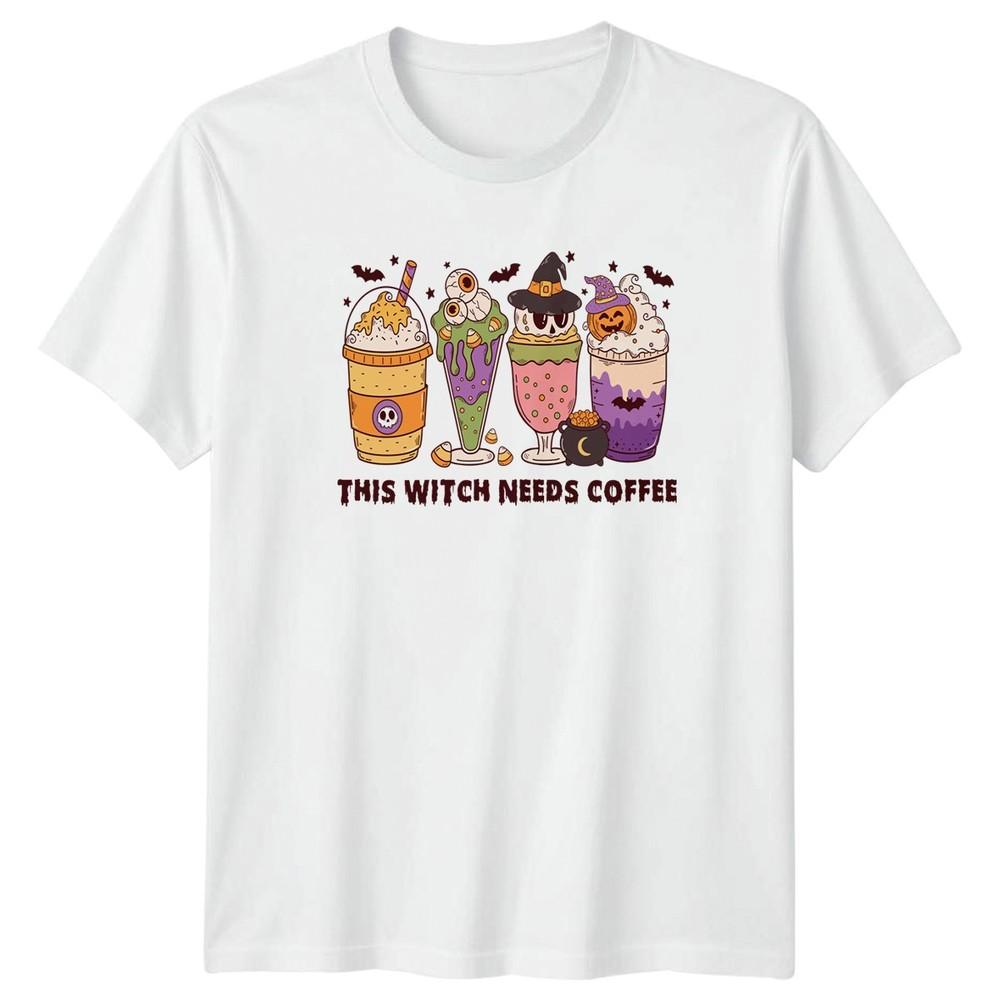 This Witch Needs Coffee Unisexs TShirt Witch Halloween Coffee Halloween Gift