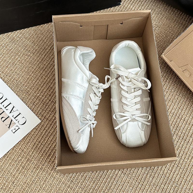 Ретро мода бант розовые кроссовки 2025 весна новые ремни повседневные туфли Форрест Гамп немецкие кроссовки женская обувь