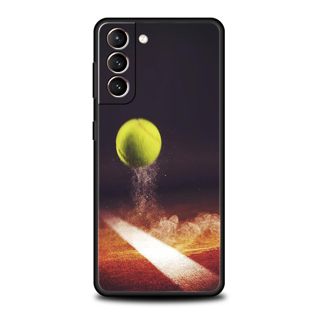 Спортивный чехол для телефона с тематикой тенниса для Samsung Galaxy S25 S24 S23 S22 S20 S21 FE Ultra S10 S10E S9 Plus 5G Мягкий ТПУ Чехлы Покрытия Сумки