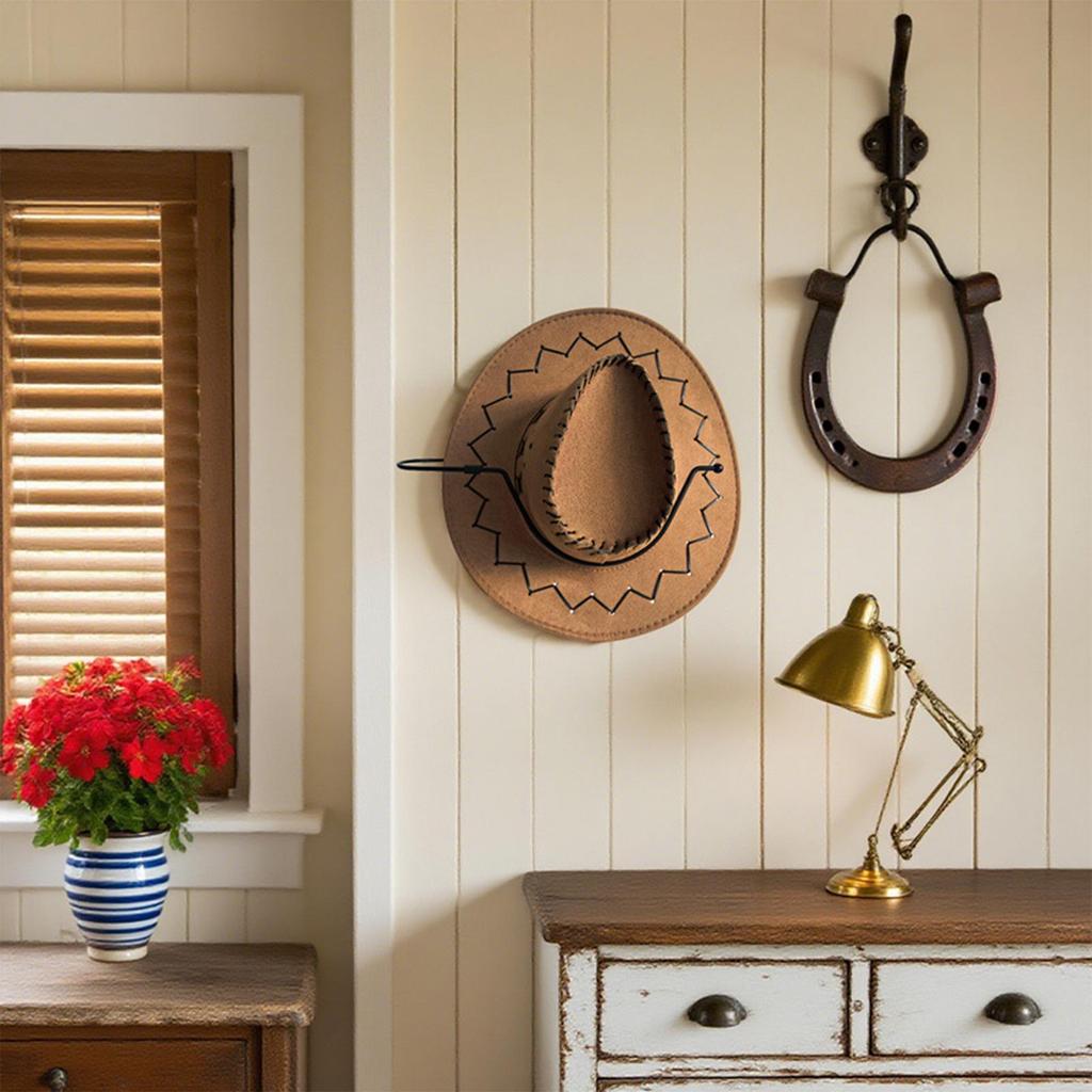 Cowboy Hat Holder Hat Display Holder 360 Rotation Wall Baseball Cap Storage Mount For Closet Women Home Room Bedroom Bar Coat