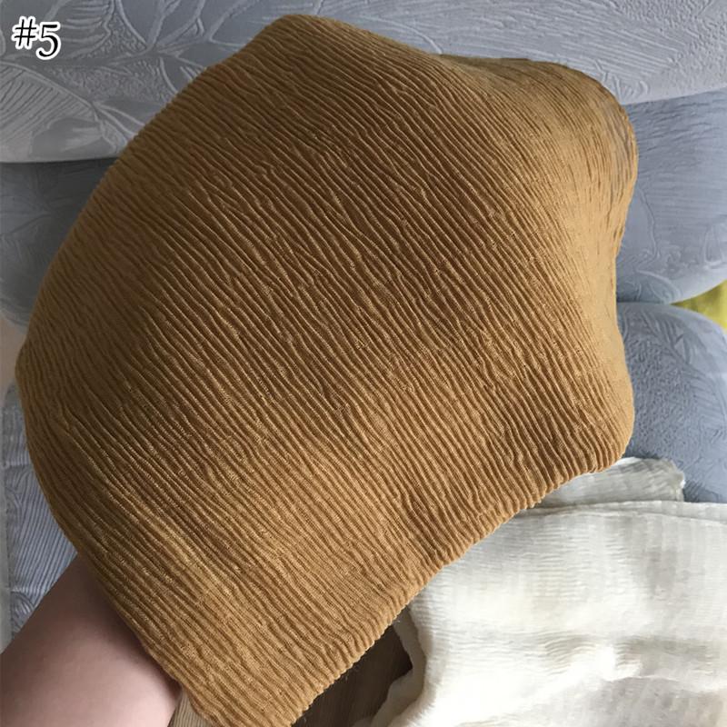 New Crinkle Cotton Scarf Head Hijab Wrap Solid Women Plain Shawls Foulard Femme Lady Headband Muslim Hijabs Store