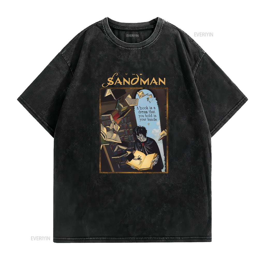 Футболка Sandman Book Плотный хлопок Сон Морфей Бесконечность винтаж Стильная одежда от модного дизайнера Универсальная